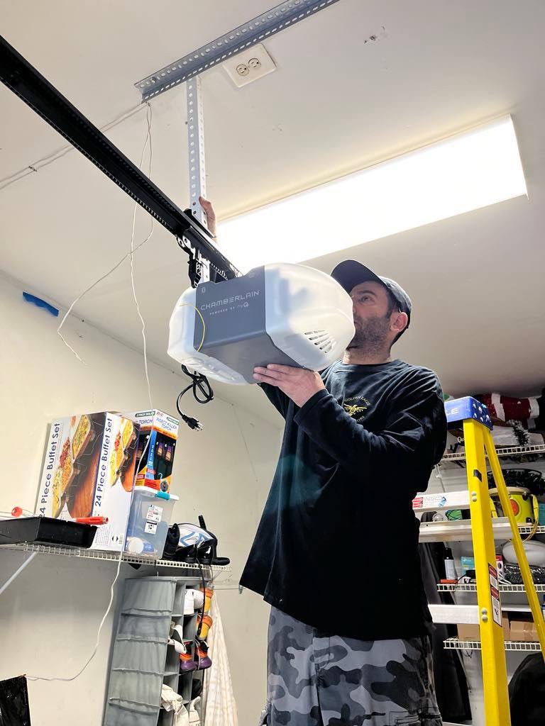 Chamberlain garage door opener installation in Hamilton